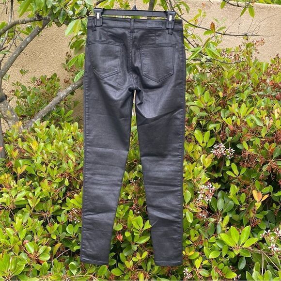 Elan Black Coated Skinny Button Up Ankle Jeans. Size Small. EUC! - Picture 2 of 7